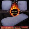 Winter Rabbit Plush Car Seat Cushion Set - 3-Piece No-Back Design for Single Seats