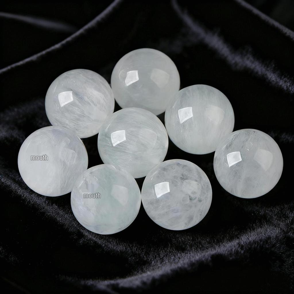White Fluorite & Green Rabbit Hair Silk Beads for DIY Jewelry Bracelets & Necklaces