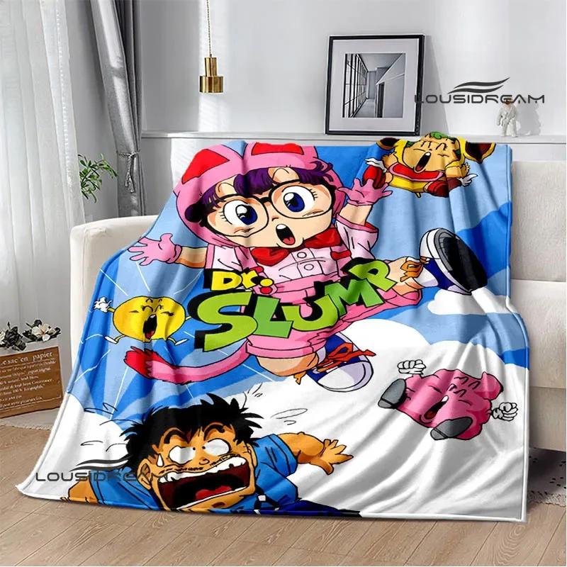 Doctor Slump Cartoon Printed Blankets Flange Warm Blanket Soft and Comfortable Blanket Picnic Blankets Bed Linings Birthday Gift