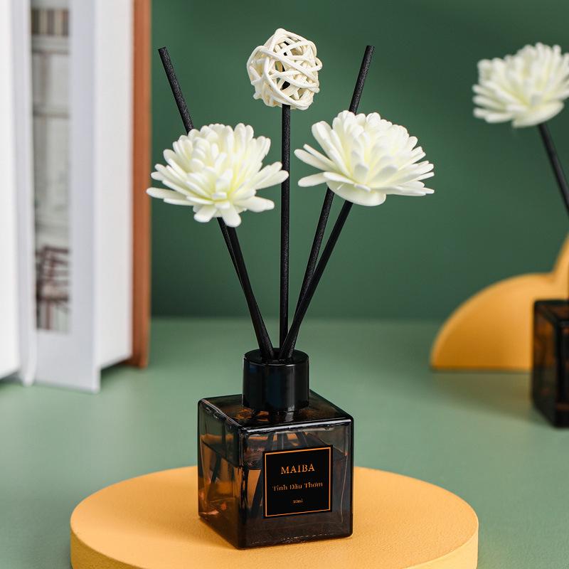 Gray Square Essential Oil Diffuser - Gardenia Fragrance for Bedroom, Living Room, or Desk Decor.
