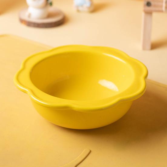 Baizihuahu Pet Ceramic Bowl with Flower Lace, Stable Base Acrylic Stand, Anti-Tip Design Dish for Cats And Dogs Food Water
