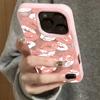 Wrinkled Texture Cute Heart Lips Soft TPU Phone Case for IPhone 17 16 15 14 13 12 11 Pro Max Plus Air Lovely Girl Cover Fundas