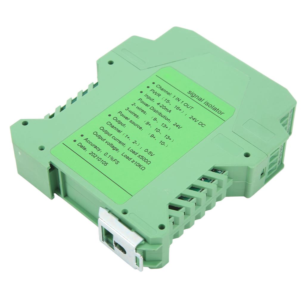DC Current Signal Isolator 1 In 1 Out 4‑20mA PLC Detection Anti Interference Signal Conditioner Module 24V