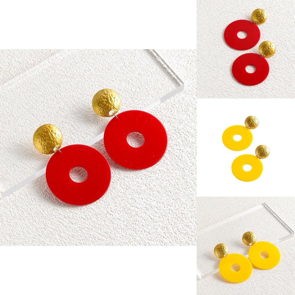 Trendy Geometric Circle Earrings For Women Alloy Design Ideal For Any Occasion