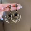 Leichter Luxus Strass Pfauenohrringe Übertriebener Ohrschmuck Quaste Hängende Ohrringe Kristallquaste Vintage Ohrringe Damen
