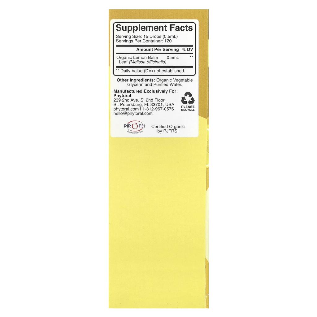 Organic Lemon Balm, 60Ml