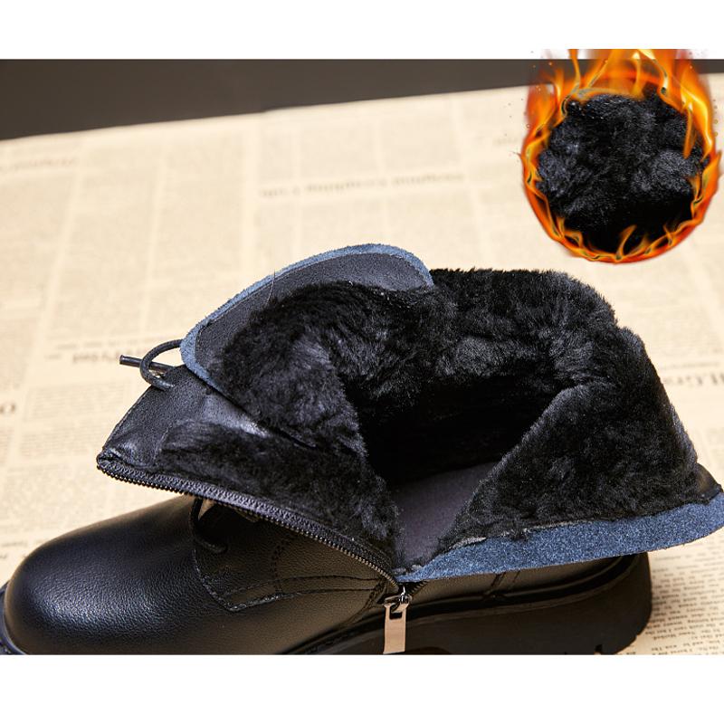 

Мода 2025 Натуральная кожа Зимняя обувь Женские Снежные ботинки Модные Современные Женские Брендовые Ботильоны Теплый Плюш Нескользящие Черные D570 40 чёрный