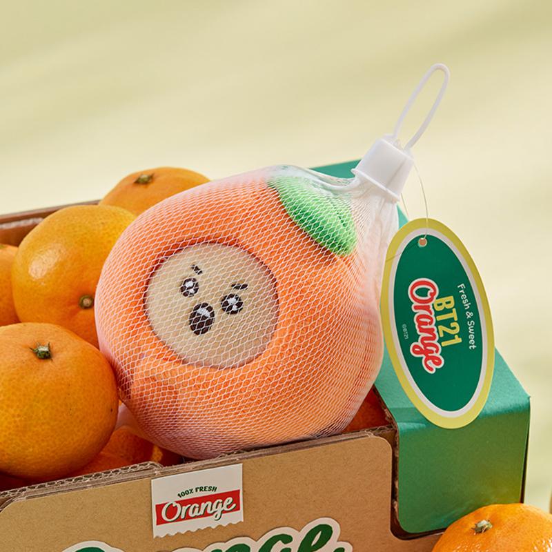 BT BABY orange party series doll keychain, bag hanging LINE FRIENDS
