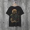 Japanese Raccoon Kimono T-Shirt: Ukiyo-e Wave Art Graphic Tee