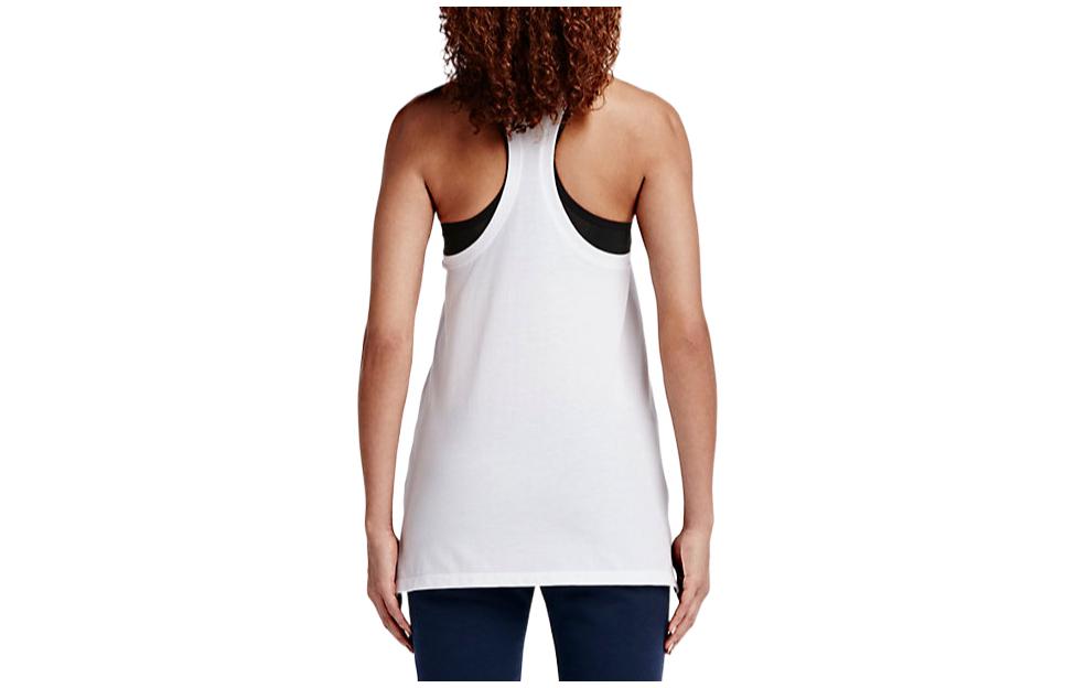 Nike Tank Tops Women's White U Neck Thin Straight Fit 726077-100