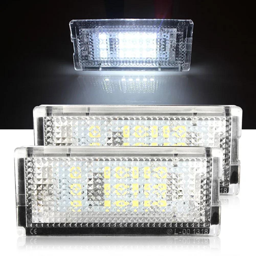 For BMW 3 Series E46 4D 1998-2003 5D Touring 1998-2005 2PCS 18LED Number License Plate Light Lamp Cold White CANBUS Car No Error