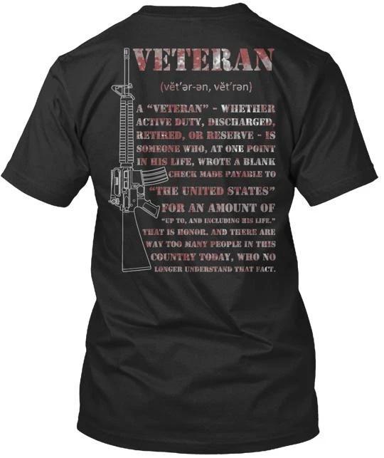 Veteran Definition T-Shirt Made in the USA Size S to 5XL XL