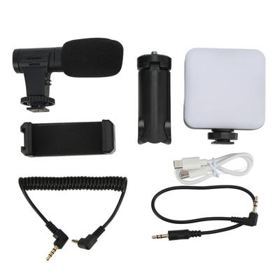 Professional Smartphone Vlog Shooting Kits with with Tripod Fill Light Mic for Camera Recording