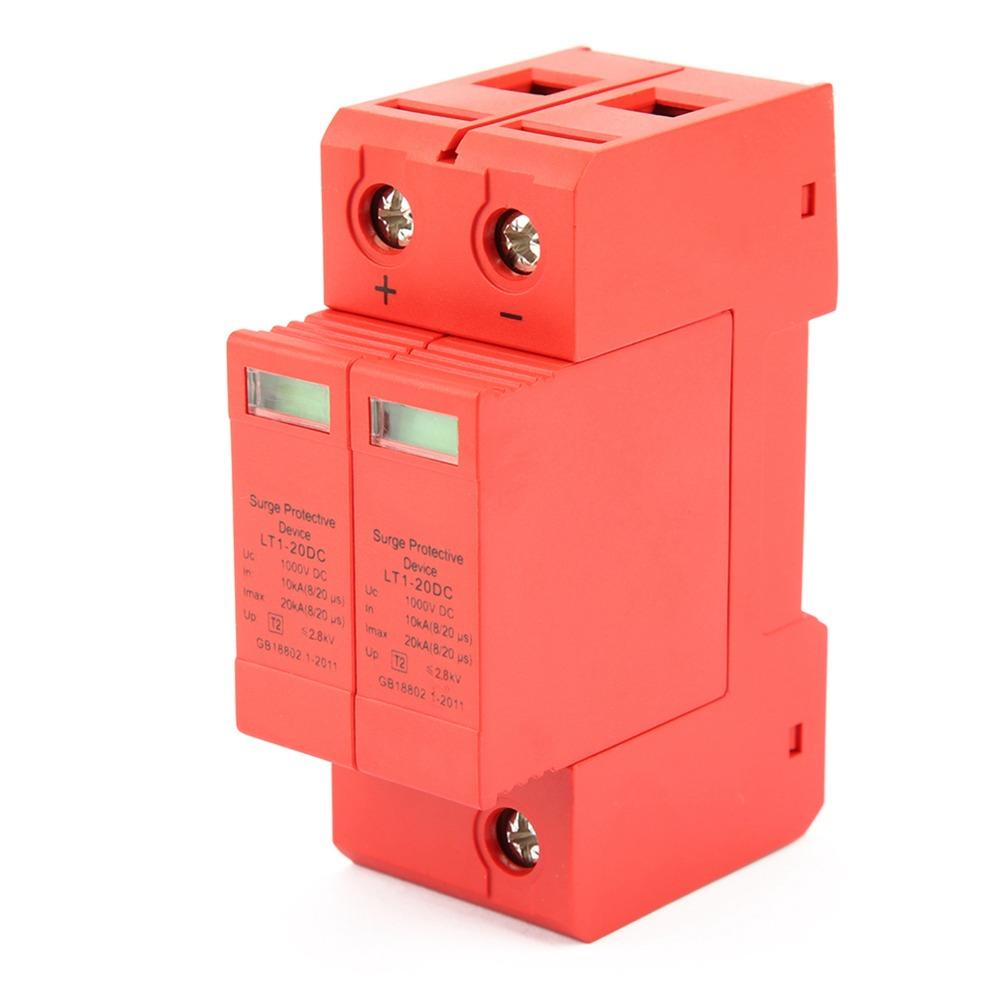 Overvoltage Protection 2P House Protective Device 20KA 1000VDC Low Voltage Arrester House Arrester Device House Protection