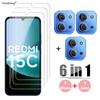 6in1 Full Gule Glass For Xiaomi Redmi 15C Tempered Glass Redmi 15C Screen Protector Protective Phone Camera Lens Film Redmi 15C