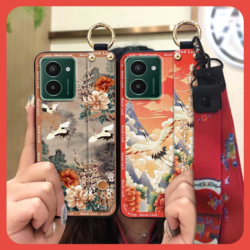 Waterproof Chinese style Phone Case For Nokia HMD Pulse/Pulse+/Pulse Pro Anti-knock Soft case Wristband Anti-dust Ring