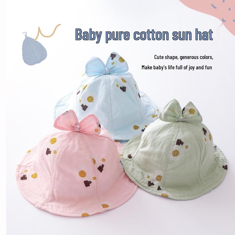 

2025 Summer Baby Girl Breathable Fisherman Bucket Hat - Stylish & Cute Medium