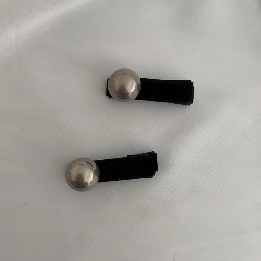 Серая жемчужная бархатная заколка для челки простая осенне-зимняя боковая заколка верхняя заколка универсальные модные аксессуары для волос