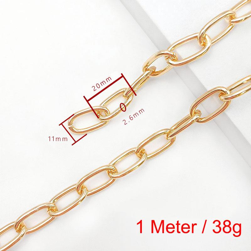 1 Meter Aluminum O-Shaped Twist Double Chain for DIY Necklace Bracelet Jewelry Making Clothing Bag Component Accessory Supplies