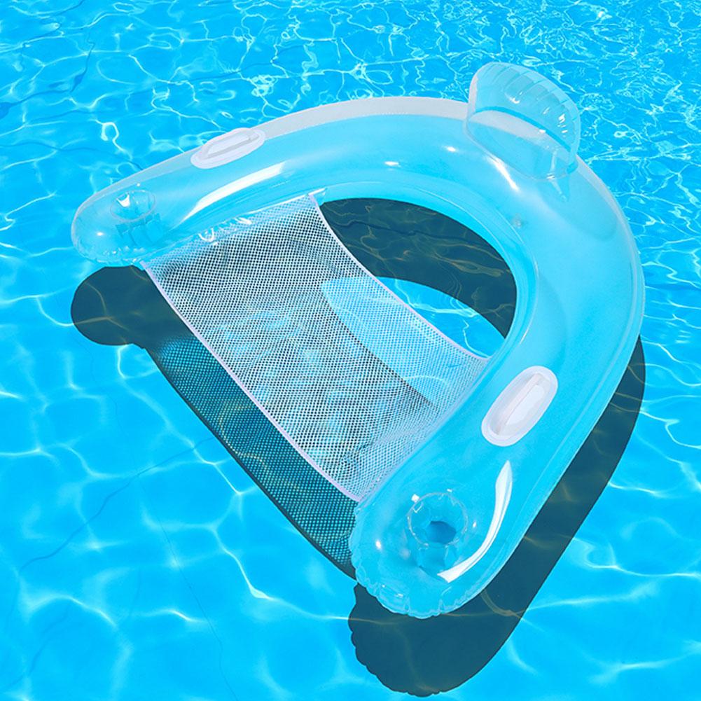 New Water Hammock Recliner Cartoon Animal Inflatable Floating Swimming Mattress Summer Swim Ring Adult Kid Pool Water Sports Toy