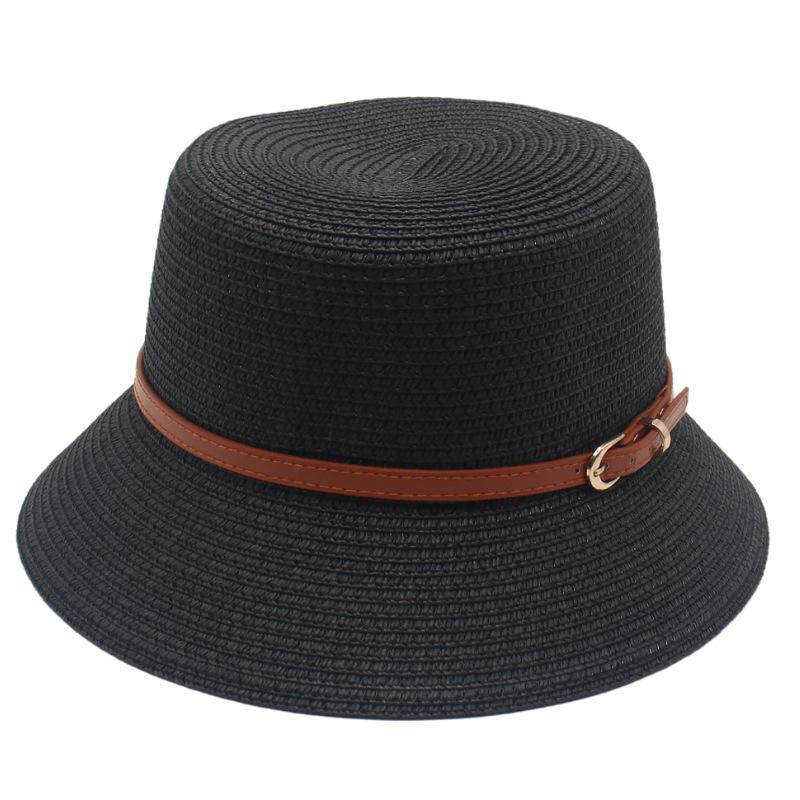 Summer Small Belt Encryption Straw Hat French Cool Sun Protection Japanese Dongmen Korean Style Bucket Hat