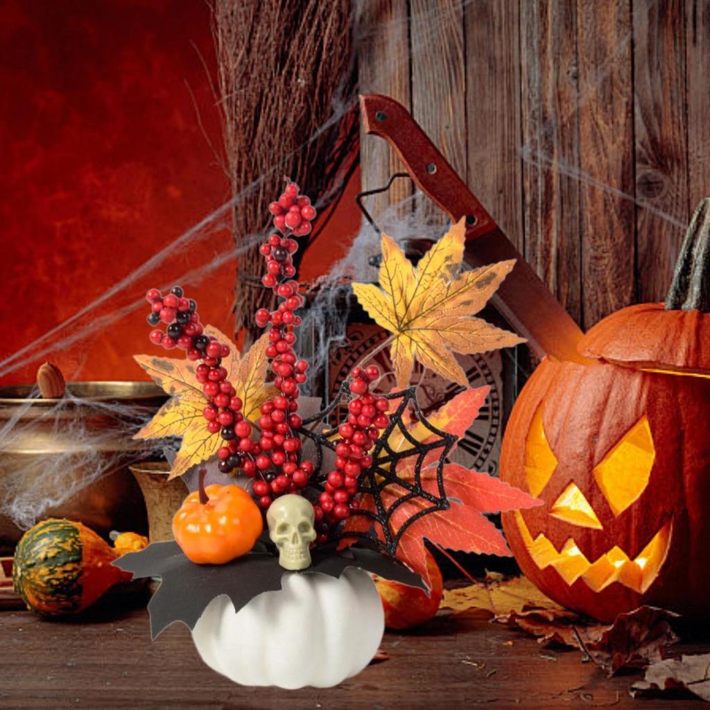 Pumpkin Maple Bonsai Centerpiece for Autumn Celebrations