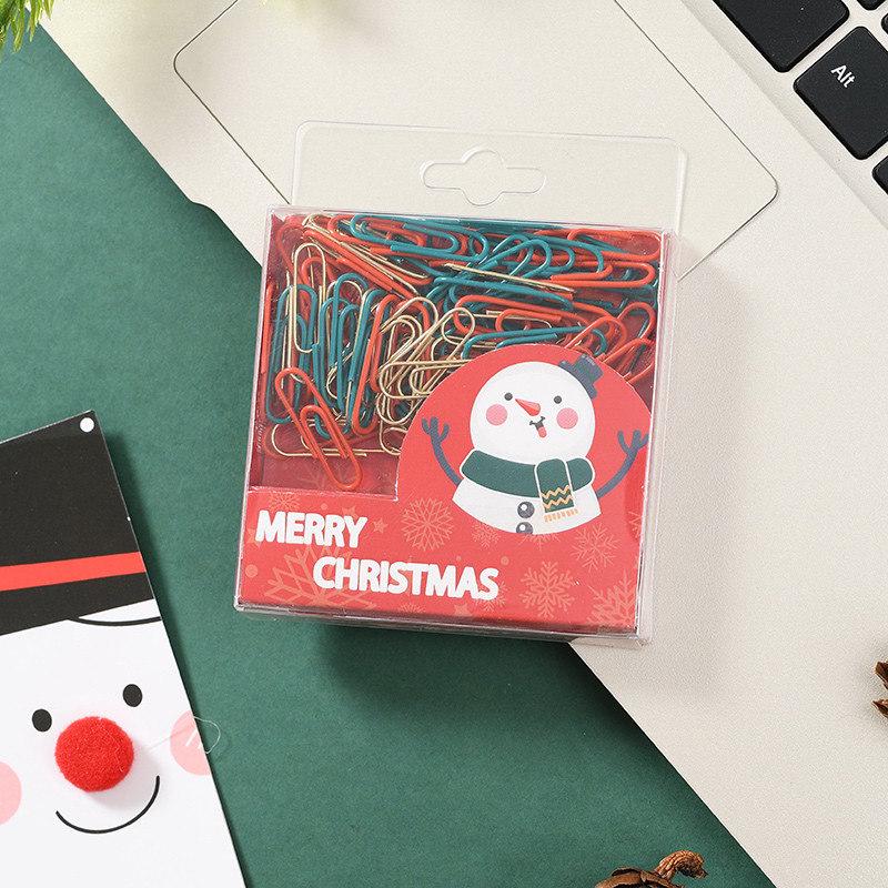 

Праздничные наборы скрепок: Санта, снеговик, кнопки, длинный хвост, зажимы для билетов красного, зеленого, золотого цветов