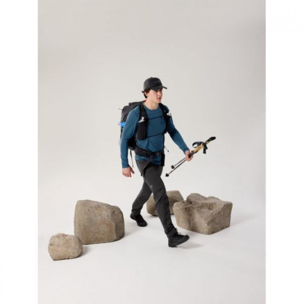 Мужская футболка Arcteryx с круглым вырезом и длинным рукавом Komak BLACK HEATHERXL