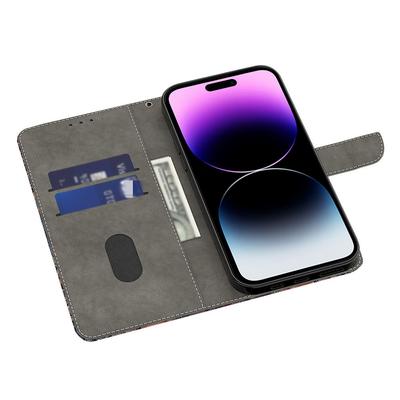 Für iPhone 16 Pro Hülle 3D-Muster PU-Leder Brieftasche Handyhülle mit Ständer