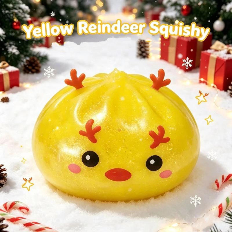 Süße Weihnachts-Quetschspielzeuge Kawaii Schneemann Rentier Weihnachtsmann Stressabbau Fidget Toys mit Geschenkbox für Weihnachtsfeier Preise