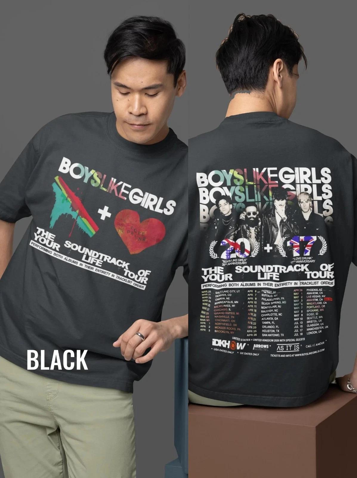 Boys Like Girls, Pop Punk Shirt Pop Pung Merch Tour 2026 T-shirt 2XL