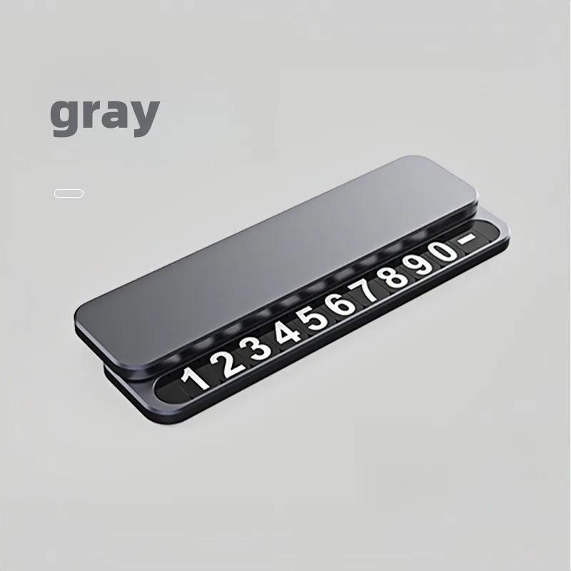 Universal Hidden Phone Number Card Car Temporary Parking Plate Metal Car-styling Auto Accessories
