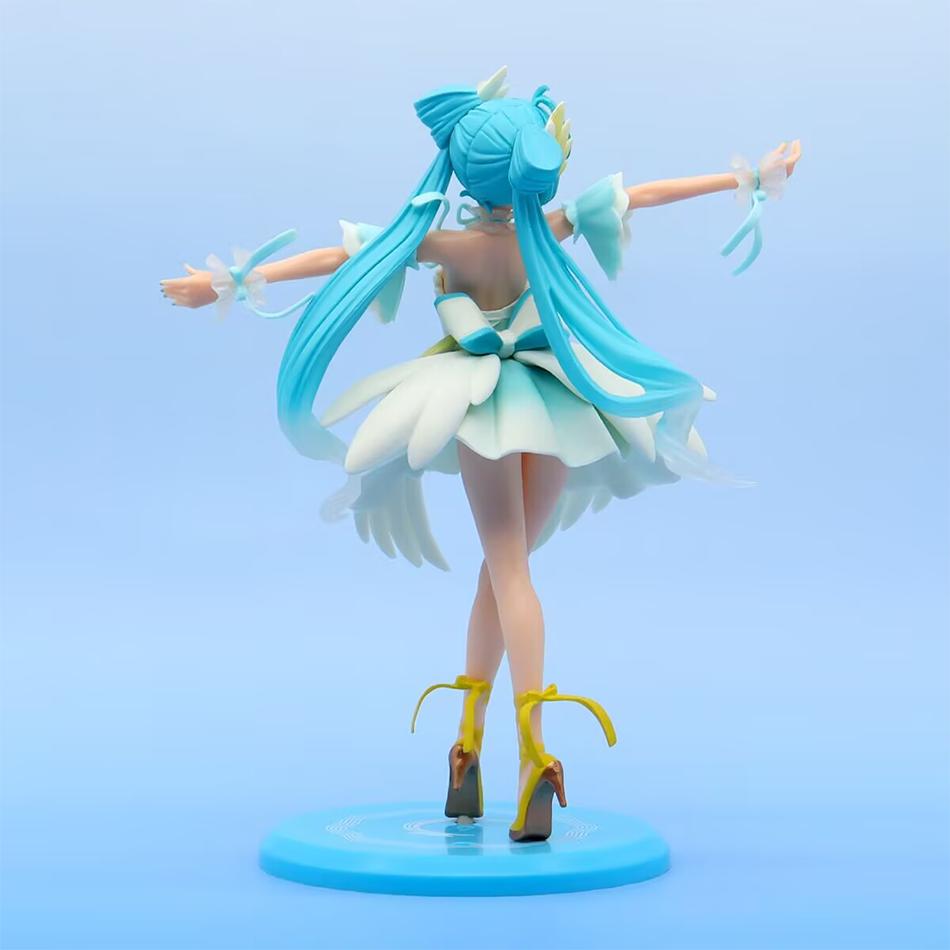 New Noble and Elegant Swan Ballet Hatsune Miku Pvc Character Model Ornament Animation Collector Statue Desktop Decoration