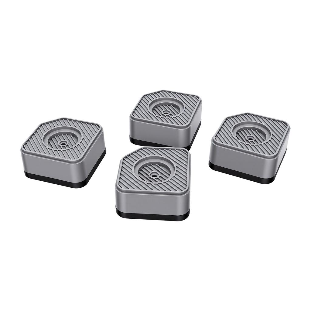 4pcs Anti Vibration Pads Water Proof Noise Reducing Anti Slip Support Feet for Washing Machine Dryer Furniture Grey