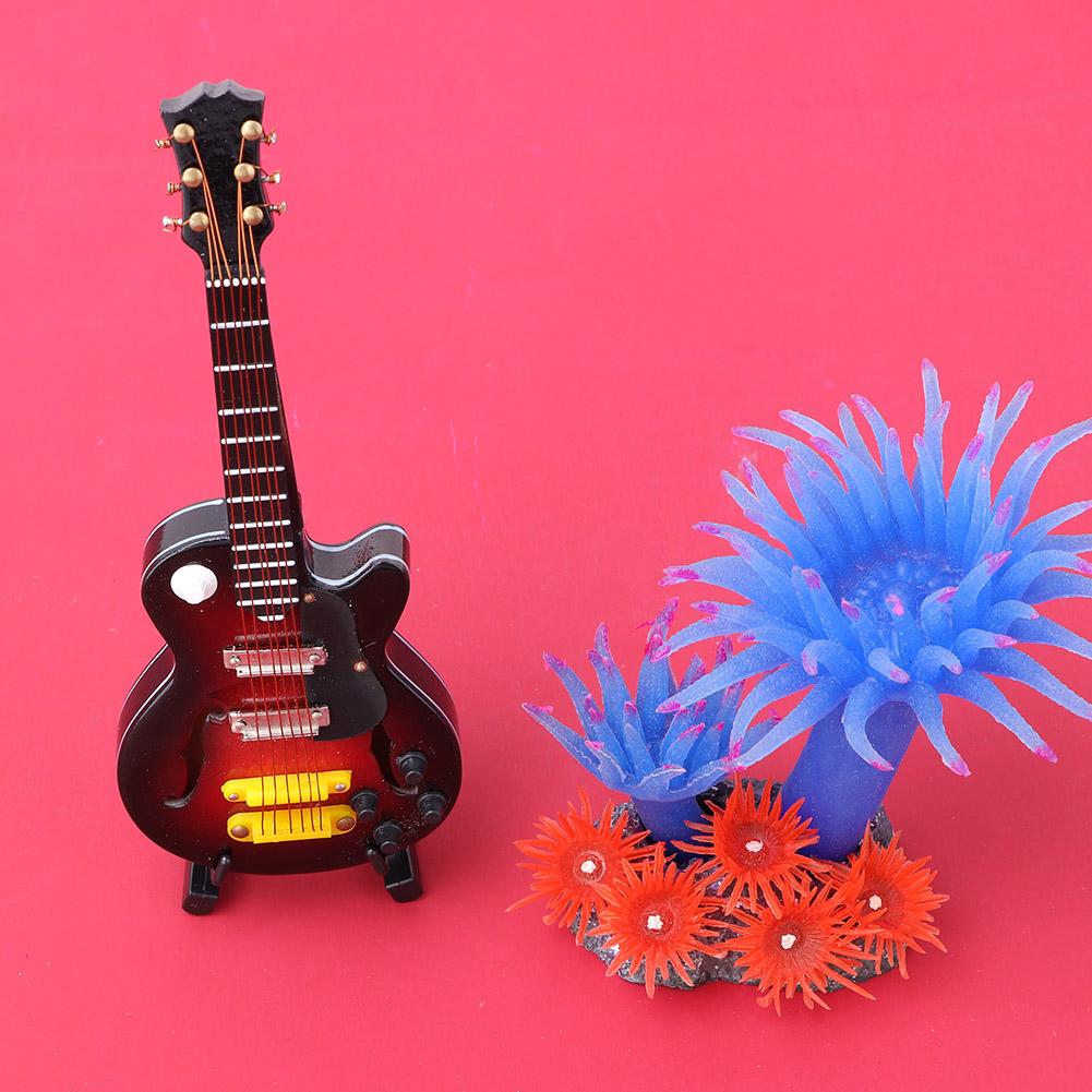 Miniature Tilia Handicraft Guitar Mold Electric Guitar Instrument Model with Gift Package