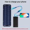Set 30W Solar Panel 12V Trickle Charger Battery Charger Kit With Double-Headed Clip And USB Female Cable Maintainer Boat Car RV