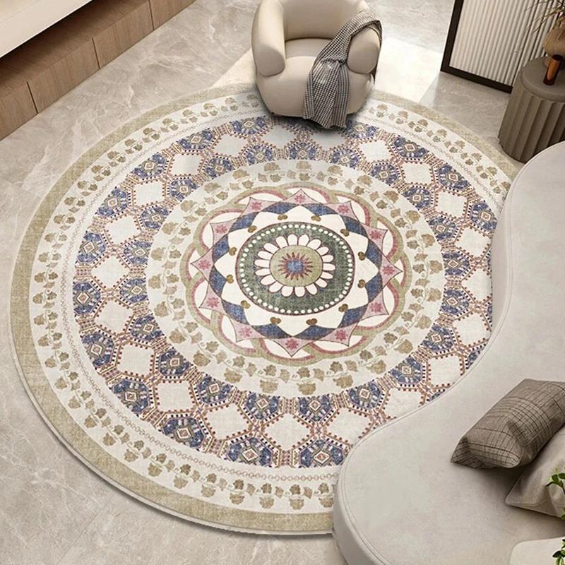 Round Carpet High Sense Ethnic Wave Bohemian Mandala Living Room Bedroom Rocking Chair Floor Mat