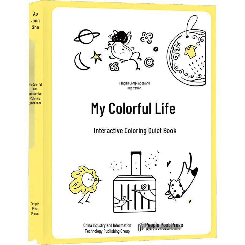 My Colorful Life Interactive Coloring Quiet Book