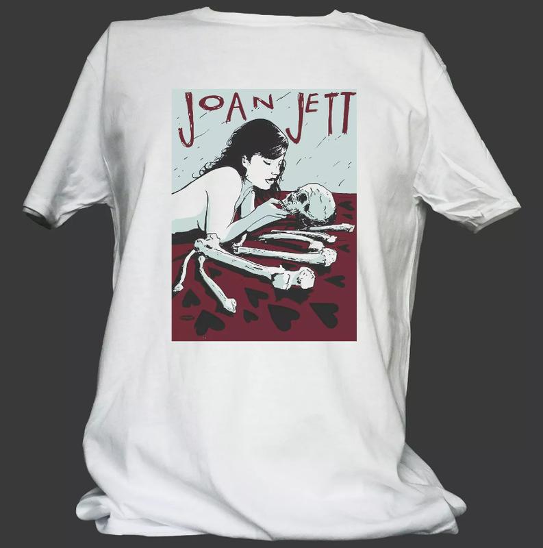 

Vtg JOAN JETT Music Star Heavy Cotton White Unisex T-Shirt M