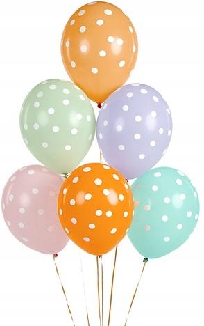 Polka Dot Balloons, Mix, 5 Pcs