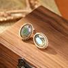 SUYU Zircon Fashion Geometry Imitation Zircon Earrings Women's Earrings Summer Versatile Women's Earrings