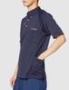 Yonex Kiraku Knit Shirt for Nursing and Medical Size M Size Sweat-Wicking, Quick-Drying Button-Down Use, CY203, Navy, (Japan M)