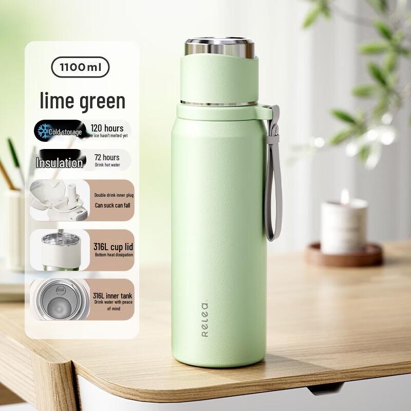 Wushengwu Junzhi 1100ml Stainless Steel Vacuum Flask