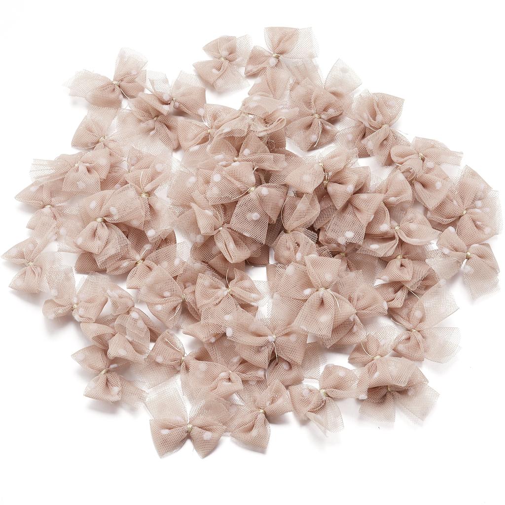 10pcs/lot Mini Mesh Bows Headwear Fresh Cute Color Loose Bow Beads for Craft Handwork Decoration DIY Hairpins Earrings Material