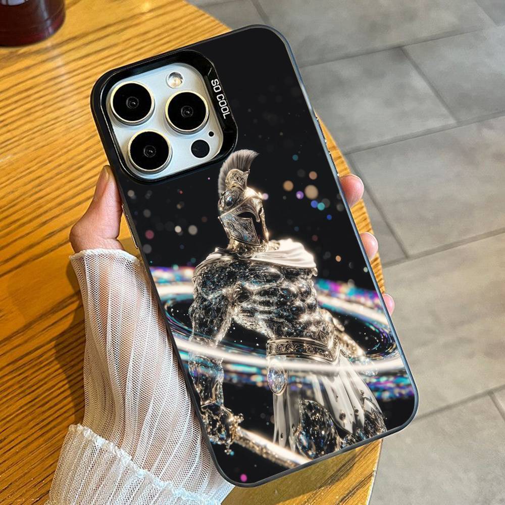 Cool Spartan Phone Case For iPhone 16 17 15 14 12 13 Pro Max Black Color Shockproof Cover iPhone17