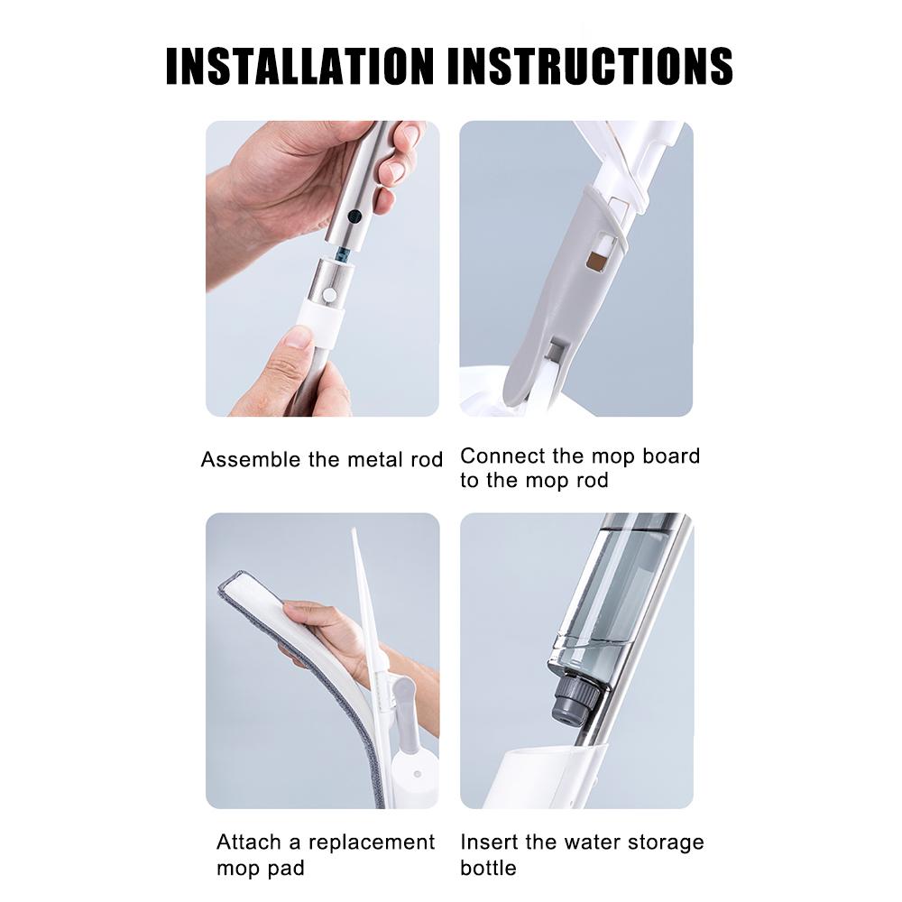 Spray Mop for Floor Cleaning 360 Degree Spin Wet Dry Dust Mop with 270ml Refillable Water Bottle1 Washable Pad 1