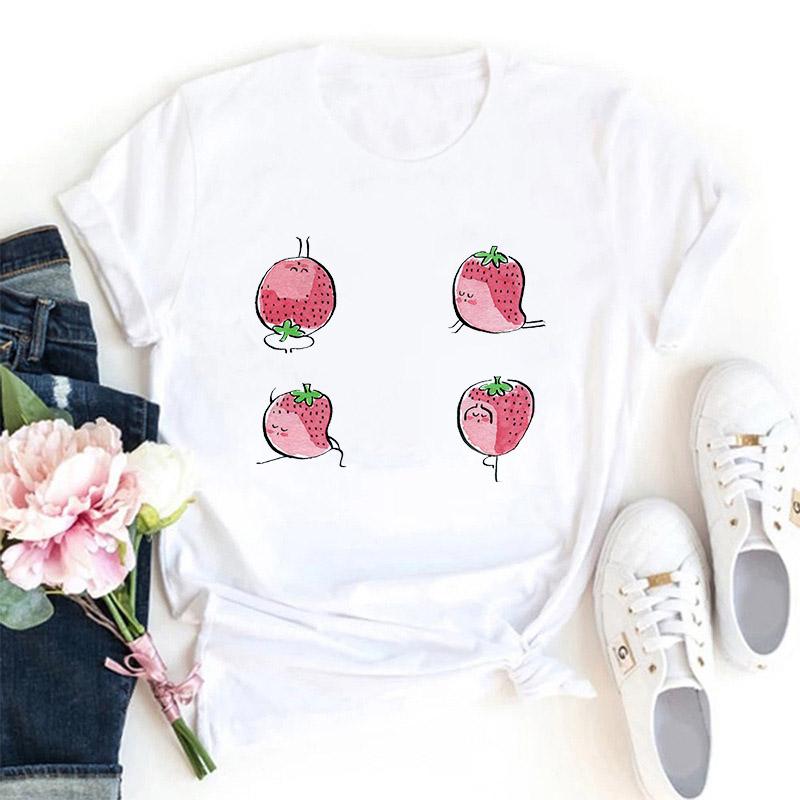 Graphic Cartoon Printed T Shirt Women Cute Top Tees New Arrival Creative Tshirt Ladies 90S Fashion Clothes O Neck Female T-Shirt