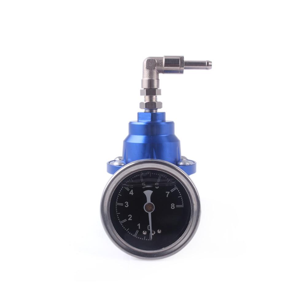 Car Modification Adjustable Aluminum Fuel Pressure Regulator Booster with Pressure Gauge