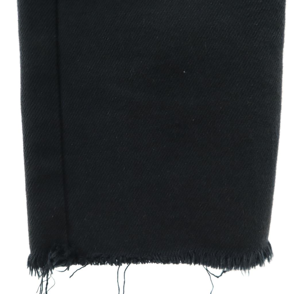 Valentino Made In Italy Uncut Hem Skinny Pants W27 Black Button Fly Men's Used