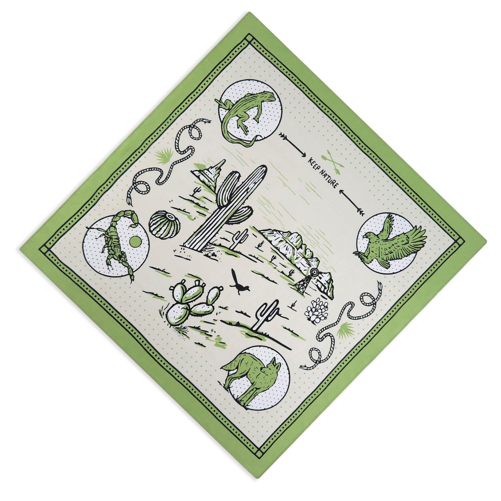 

21 Бандана-платок на голову с пустынным узором для женщин и мужчин, квадратные тюрбаны, красочная повязка на голову, головной убор зелёный